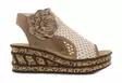 Rieker women's wedge sandals 68180-60 beige - Rieker women`s sandals - 140891 - 3