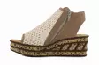 Rieker women's wedge sandals 68180-60 beige - Rieker women`s sandals - 140891 - 2
