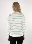 Vila women's striped sweater Stripe white alyssum/silt green - Women's knitwear - 137721 - 2