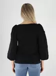 Vila women's shirt boatneck Black beauty - Women's long sleeved shirts - 140301 - 2