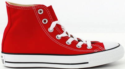 red women's converse shoes