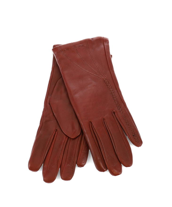 Migant NPG148 Women's Leather Gloves Cognac - Women's beanies and gloves - 134771 - 1