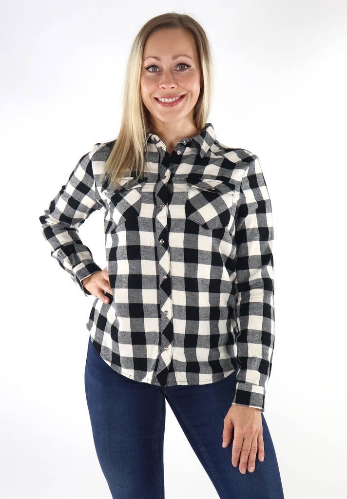Only Dress Shirt Rock clouddancer/black - Women's long sleeved shirts - 134331 - 1