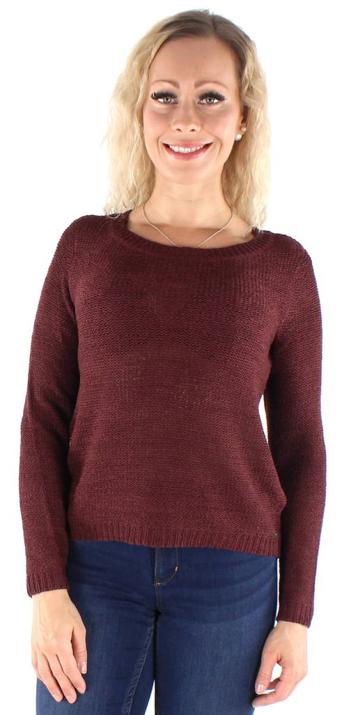 Only Knitted Shirt Geena xo tawny port - Women's knitwear - 124121 - 1