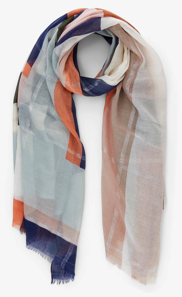 Pieces Scarf long, blue/multi - Women's scarfs - 129171 - 1