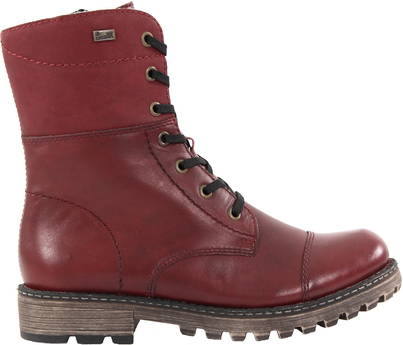 deep red ankle boots