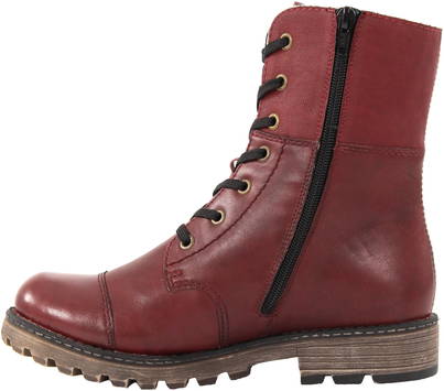 dark red combat boots