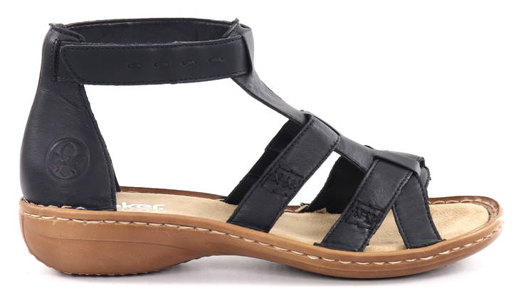 Rieker Sandals 60860-00 black - Rieker women`s sandals - 133641 - 1