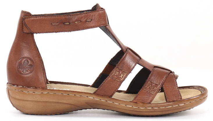 Rieker Sandals 60860-24, brown - Rieker women`s sandals - 130391 - 1