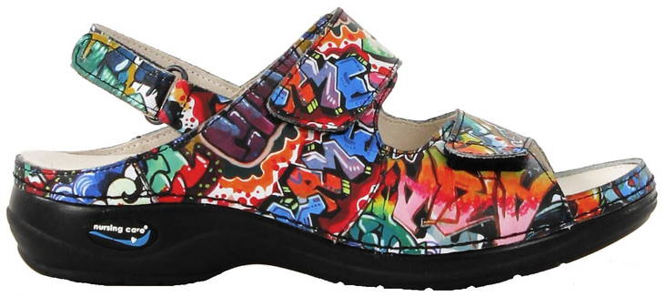 Nursing Care Machine washable sandals WG9F3 Graffiti - Women's work shoes - 115271 - 3