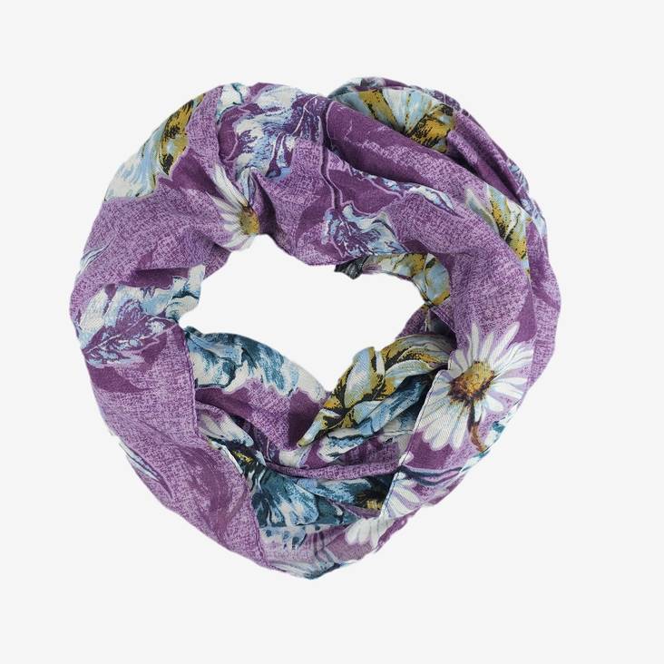 Veniz 60923 floral tube scarf purple - Women's scarfs - 134961 - 1