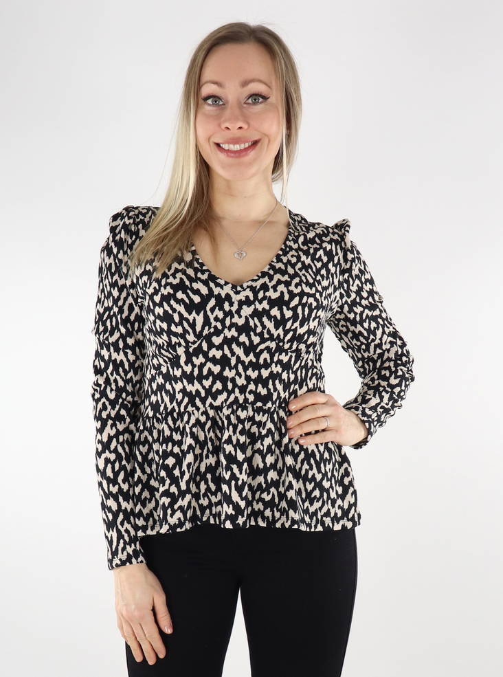 Vero Moda women's shirt perfectly pale / black - Women's long sleeved shirts - 135131 - 1