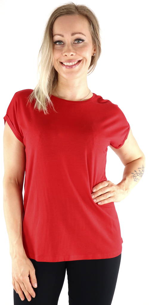 Vero Moda T-Shirt Ava plain moroccanblue - Women's T-shirts - 131271 - 1