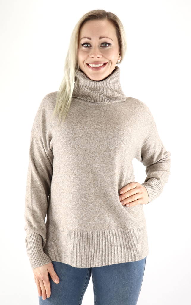 Vero moda Sweater cowlneck sepia tint - Women's knitwear - 132351 - 1