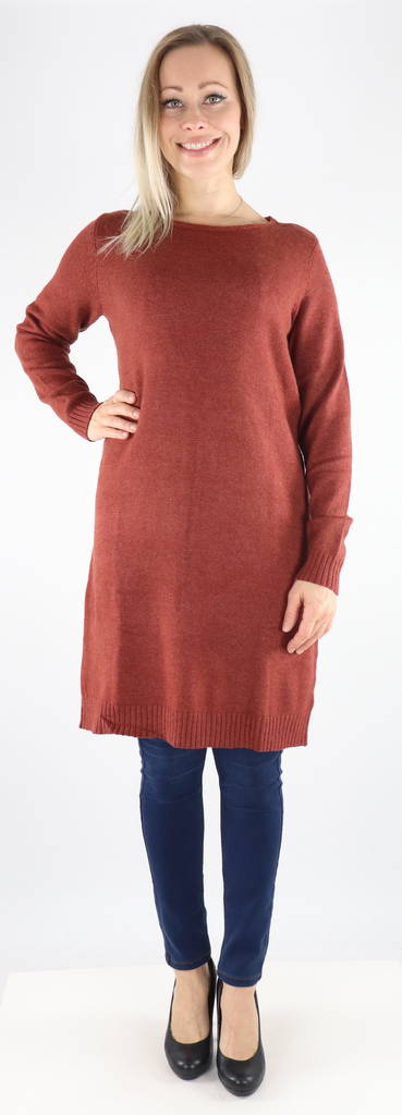 Vila Knitted Dress Ril fired brick - Women's knitwear - 131901 - 1