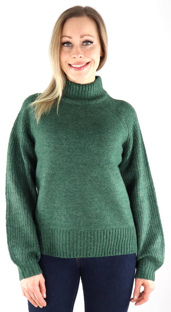 Vila Sweater Melia highneck pineneedle - Women's knitwear - 132601 - 1