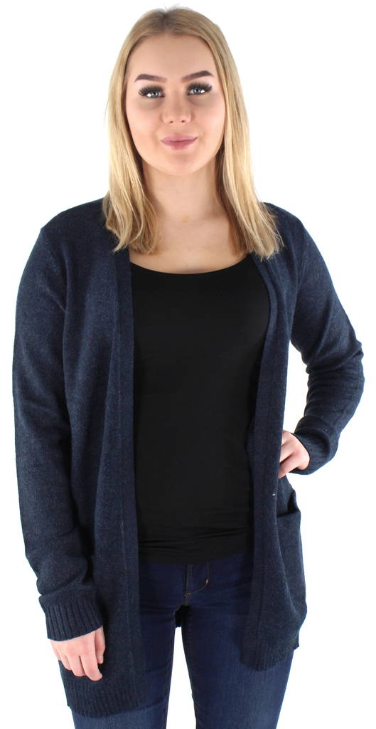 Vila Women's Cardigan Ril open total eclipse, dark blue - Women's knitwear - 125141 - 1
