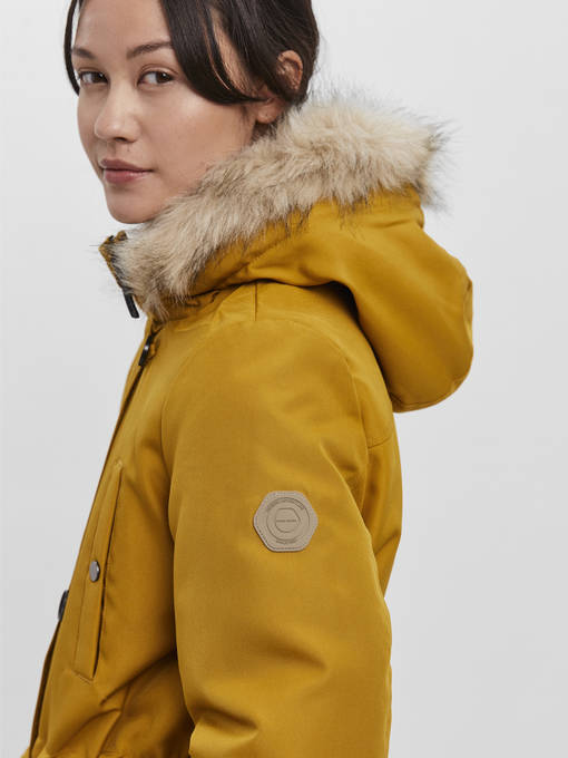 Vero Moda Women's Parka Coat Excursion expedition tea yellow - Stilettoshop.eu