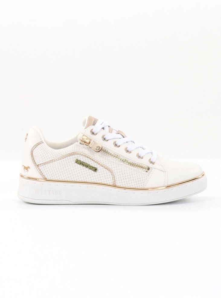 Mustang women's sneakers 1300-312-111 weiss/gold - Women's sneakers - 135971 - 1