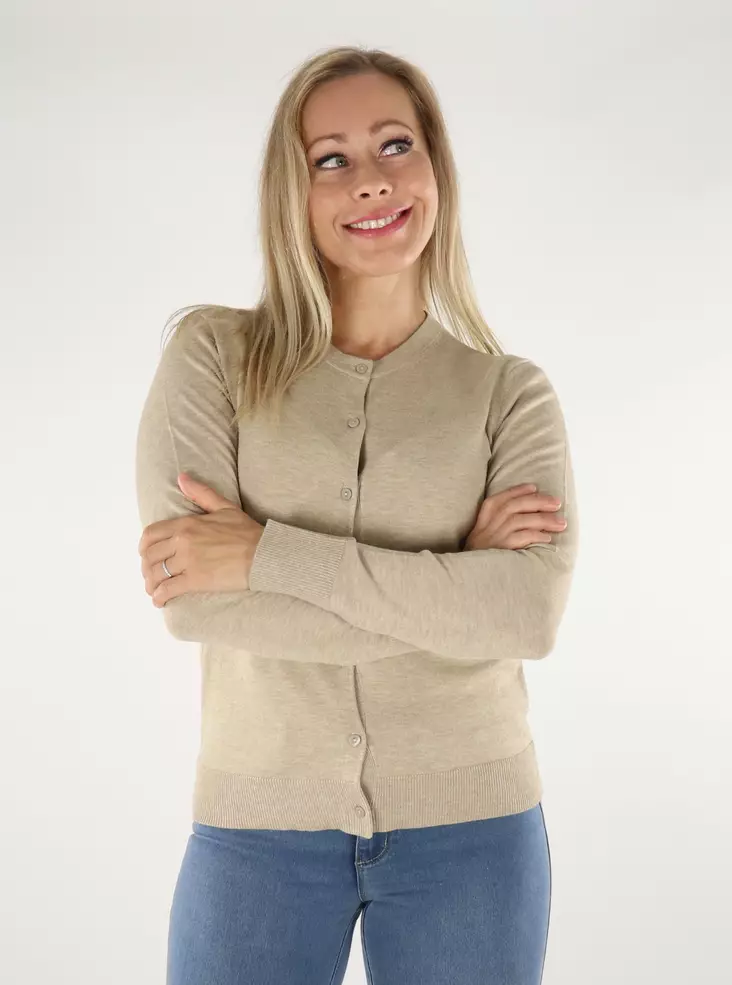 JJXX Cardigan feather gray/vanilla - Women's knitwear - 136611 - 1