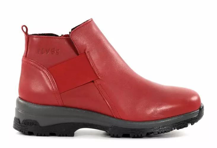Ilves women's wide last ankle boots 2387-D nappa red - Women's ankle boots - 136851 - 1