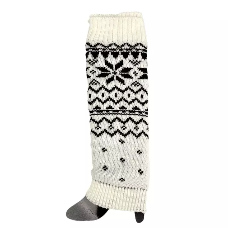 Veniz patterned ankle warmers 81040 white - Women's socks and tights - 137021 - 1