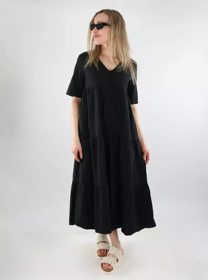 Vila casual dress V-Neck Midi black - Dresses and tunics - 138111 - 1