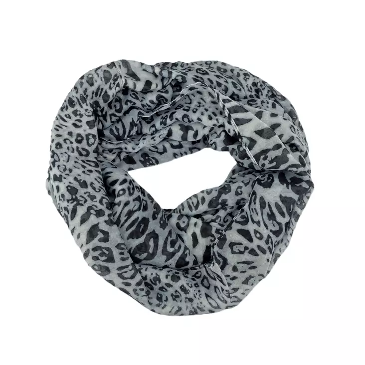 Veniz leopard print tube scarf 62580 grey - Women's scarfs - 138321 - 1
