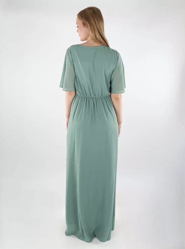 chinese dress ladies My Only Wish Smocked Tiered Midi Dress - Teal