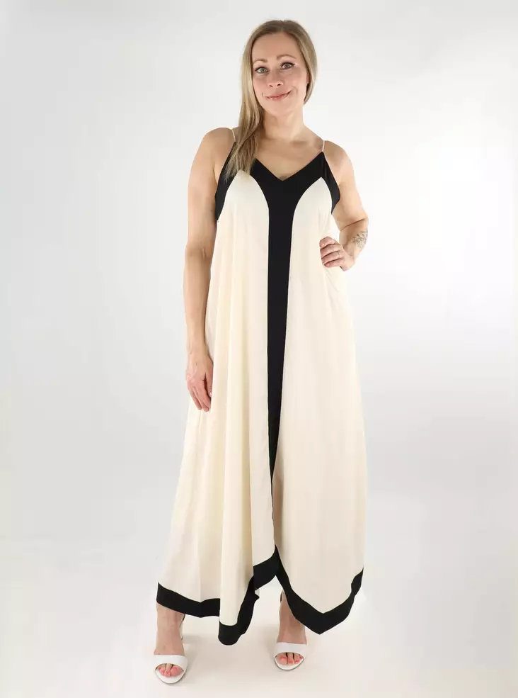 Only maxi dress Long eggnog/w.black - Dresses and tunics - 138581 - 1