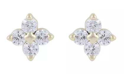 Snö of Sweden Earrings Envy small gold/clear - Earrings - 138631 - 1