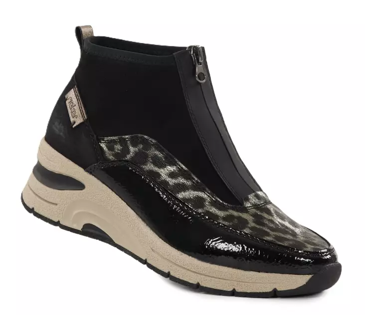 Rieker women's wedge sneakers/ankle boots N9362-00 black - Rieker ankle boots - 139011 - 1