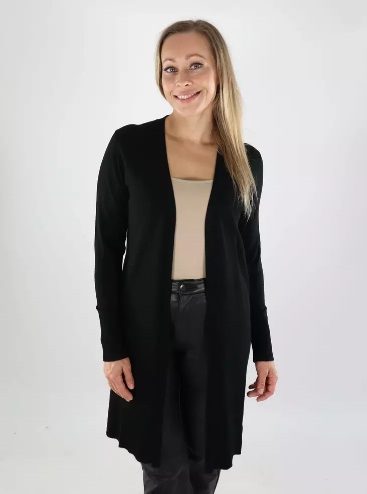 JJXX women's long cardigan long black - Women's knitwear - 139101 - 1