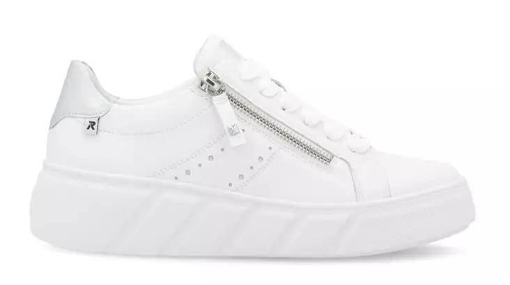 Rieker women's genuine leather sneakers W2605-80 white - Rieker women`s sneakers - 140171 - 1