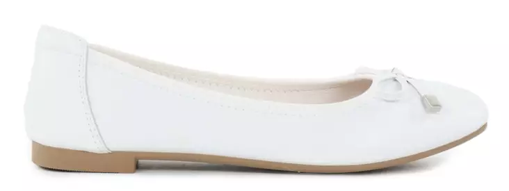 Migant ballerinas with bow tie detail A921-98 white leather - Ballerinas - 140731 - 1