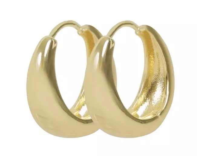 Snö of Sweden Earrings Union honey drop ring 20 mm gold - Earrings - 141601 - 1