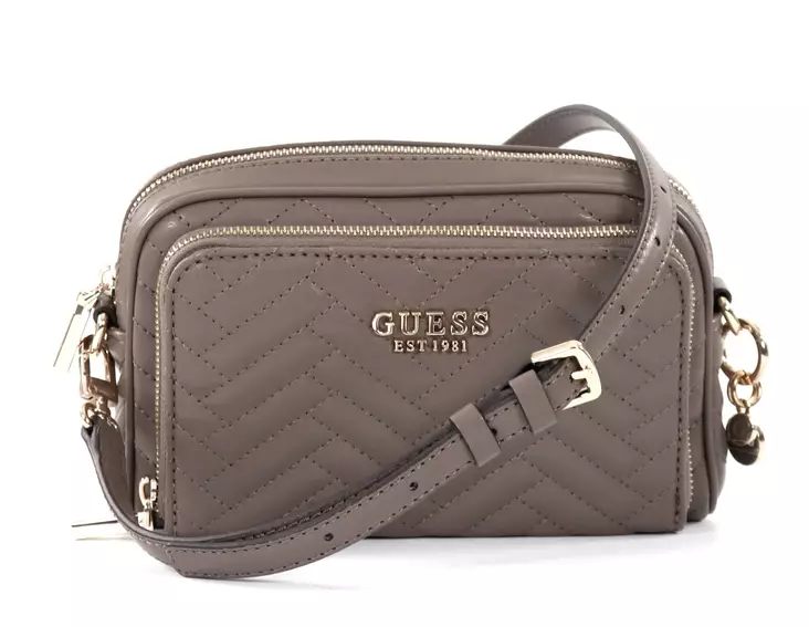 Guess shoulder bag Anning Camera dark taupe - Handbags - 137671 - 1