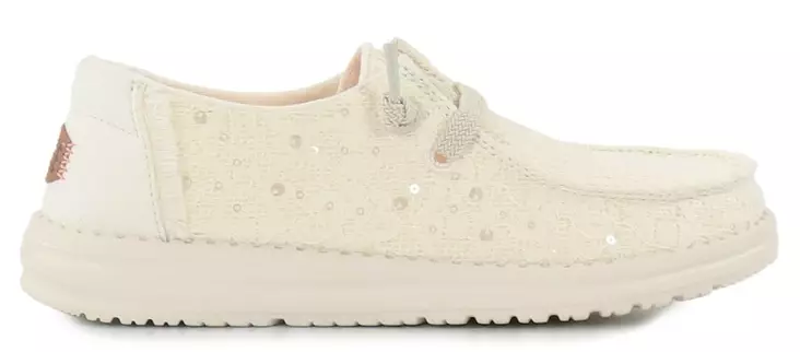 HEYDUDE Shoes Wendy Sequin Lace ivory - Women's walking shoes - 141171 - 1