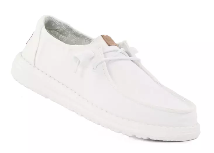 HEYDUDE women's shoes Wendy Stretch Canvas white - Women's walking shoes - 138421 - 1