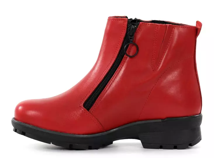Ilves women's leather ankle boots 8292-D XXL red