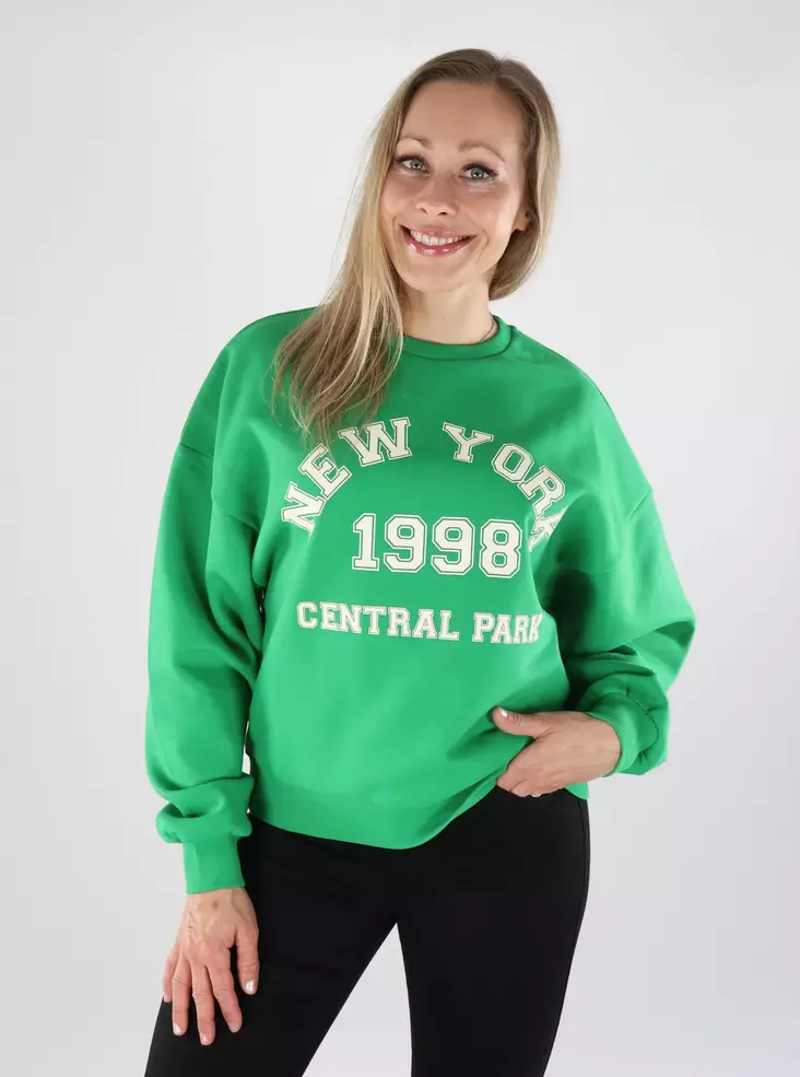 JJXX women's sweatshirt greenbee/New York - Women's hoodies and colleges - 138901 - 1