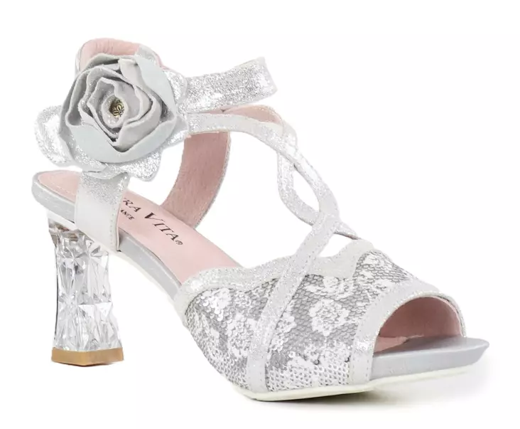Laura Vita women's sandals/high heels Nino 13 argent - Women's sandals - 140271 - 1