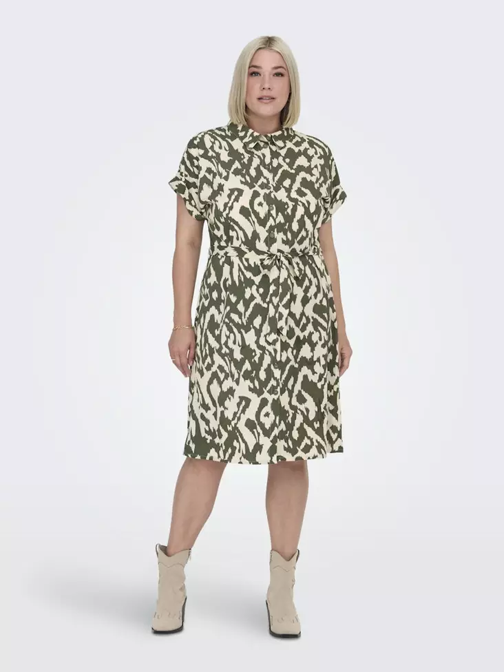 Only Carmakoma Plus Size Shirt Dress tarmac/pumice stone - Dresses and tunics - 138101 - 1