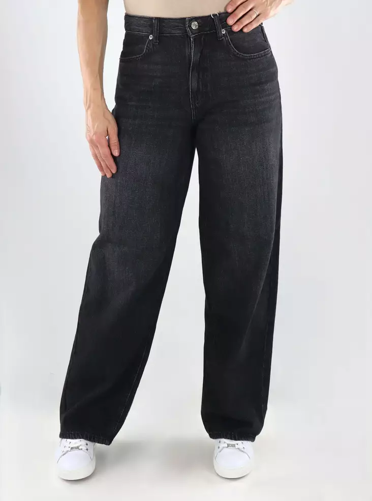 Only jeans ONLTOLEDO MW LOOSE STRAIGHT washed black - Women's jeans - 141401 - 1