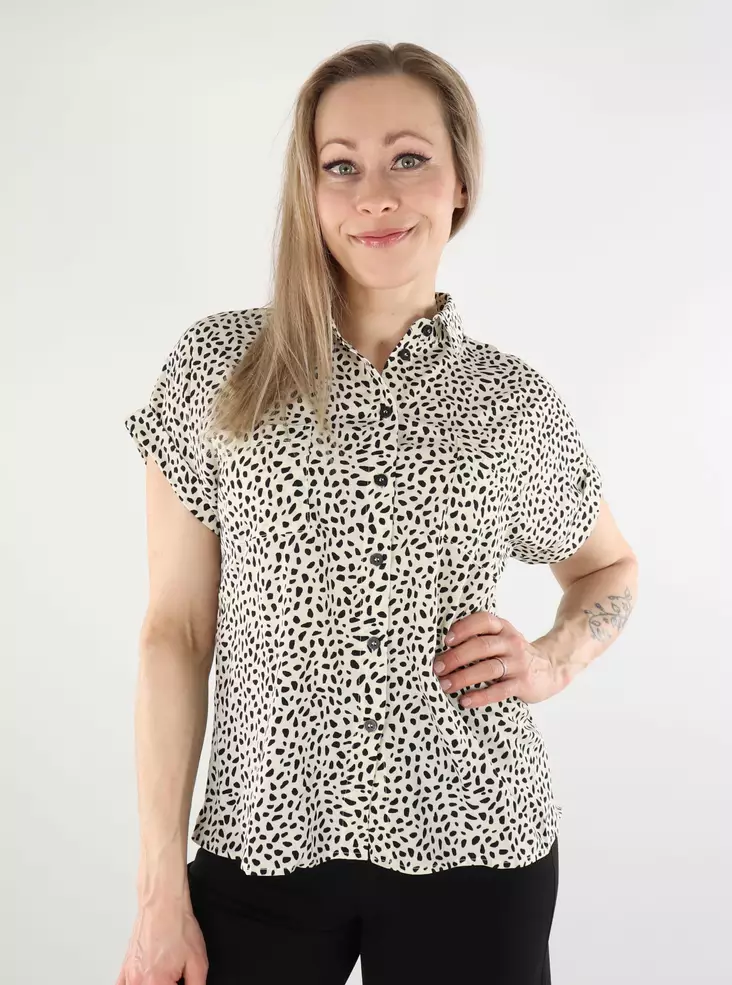 Only women's button-up t-shirt Hannover c.dancer/bla grap - Women's T-shirts - 138231 - 1