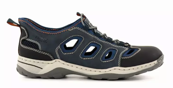 Rieker men's READY2GO walking shoes 08078-14 blue - Men's walking shoes - 137951 - 1