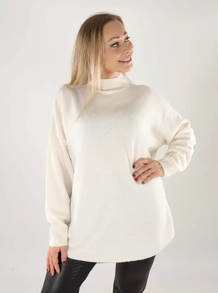 Vero Moda women's sweater VMPLAZA Long birch - Women's knitwear - 139521 - 1