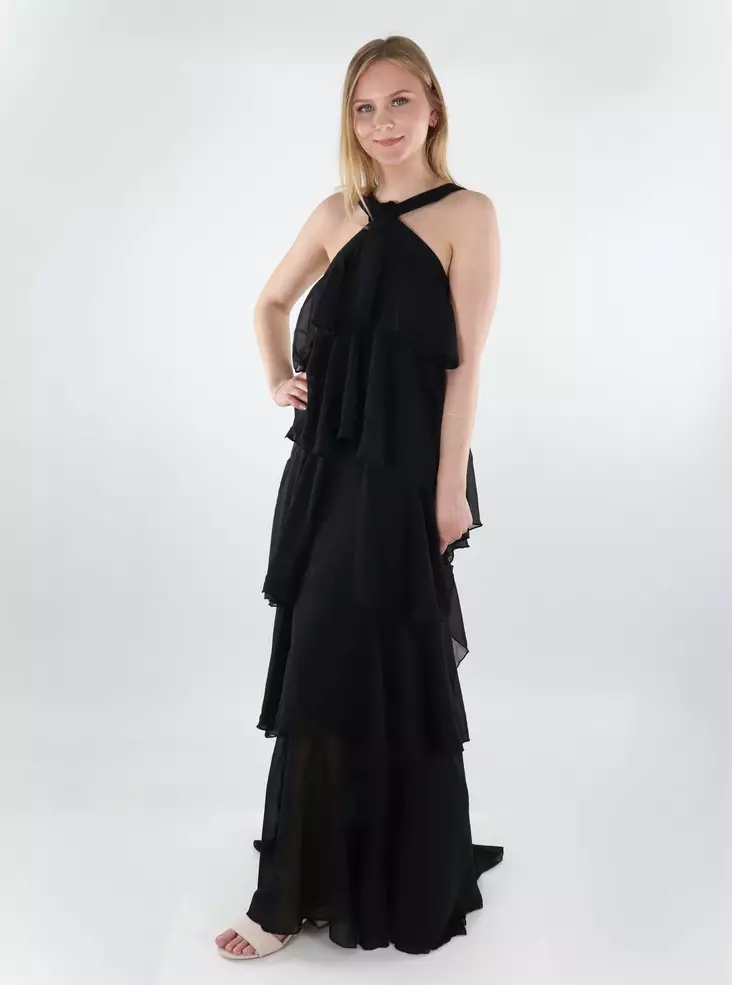 Vero Moda long frill hem dress Ruffle black - Dresses and tunics - 138451 - 1