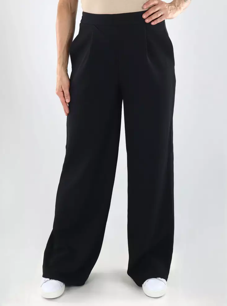 Vila trousers HW WIDE PLEAT black beauty - Women's trousers - 141391 - 1