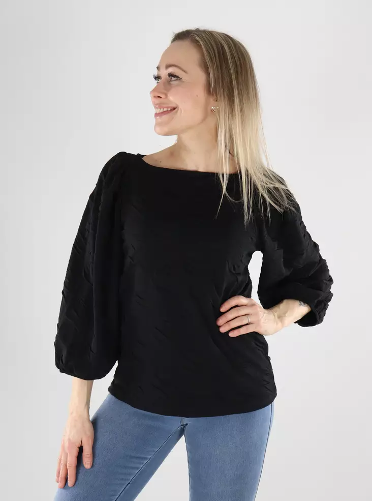 Vila women's shirt boatneck Black beauty - Women's long sleeved shirts - 140301 - 1
